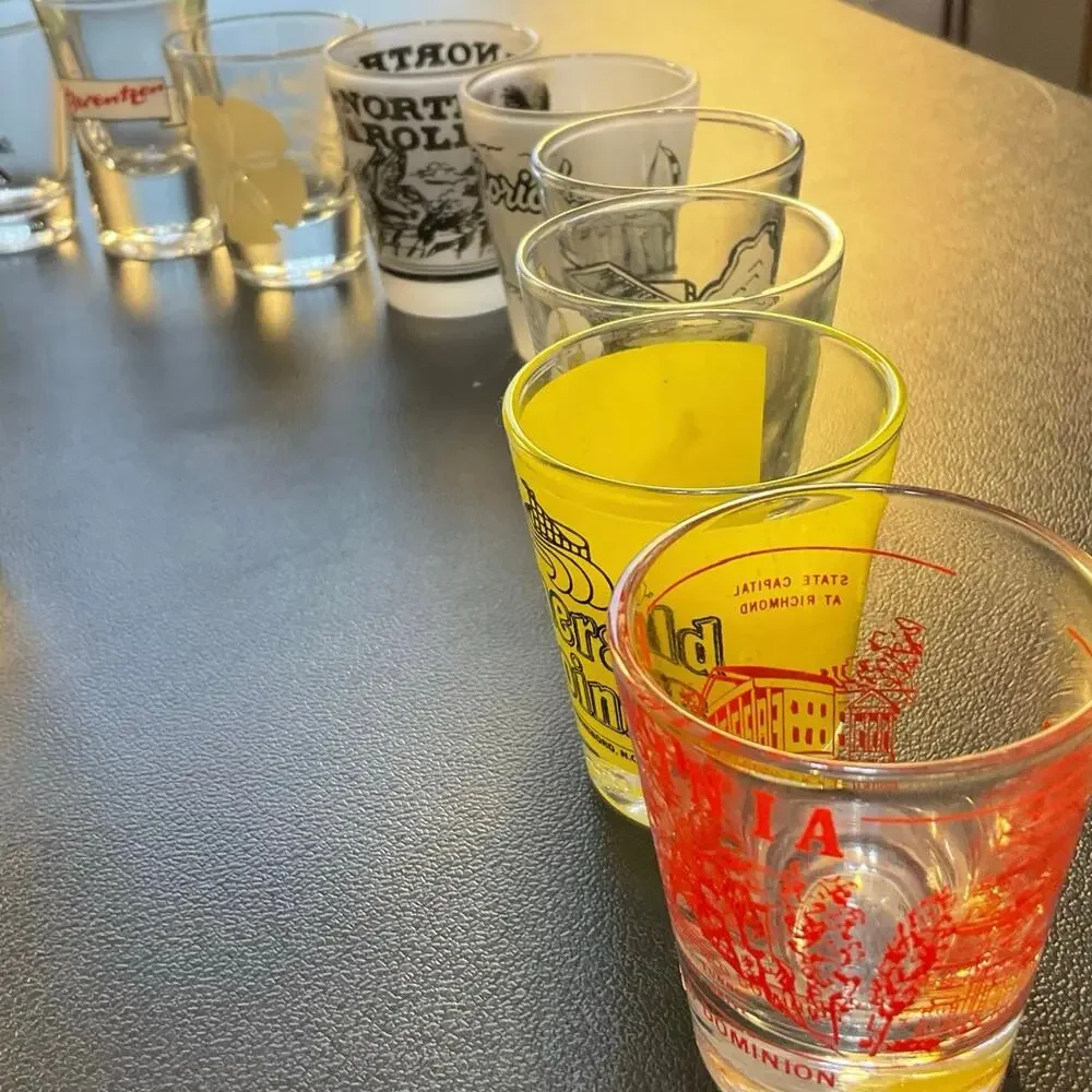 Lot of 23 Assorted Shot Glasses Souvenir Beer Barware Collection